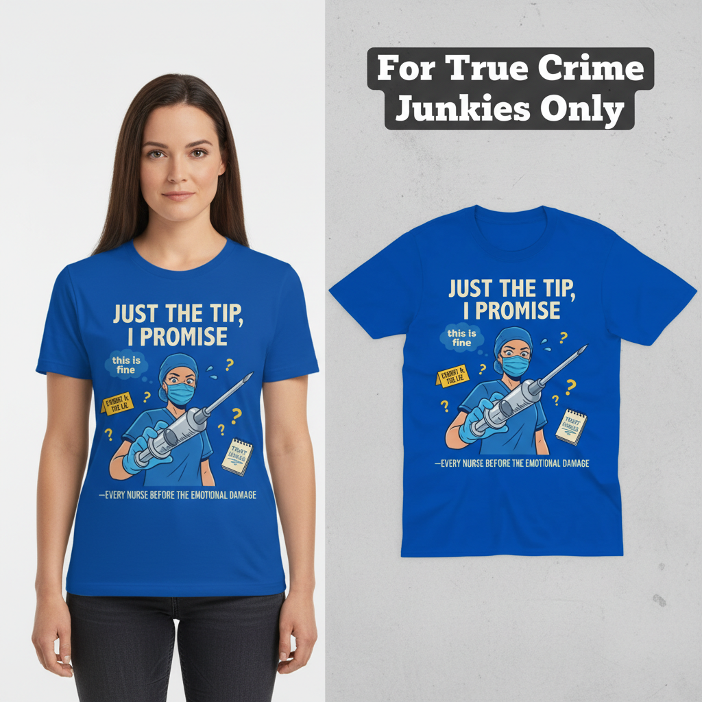 Just the Tip Nurse Humor T-Shirt_model_flat