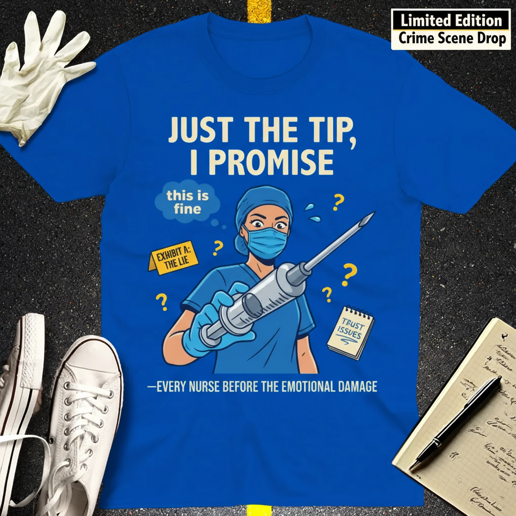 Just the Tip Nurse Humor T-Shirt_fold_tilt