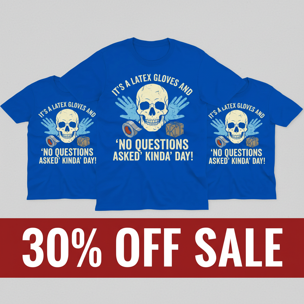 Latex Gloves No Questions Asked T-Shirt_3_model