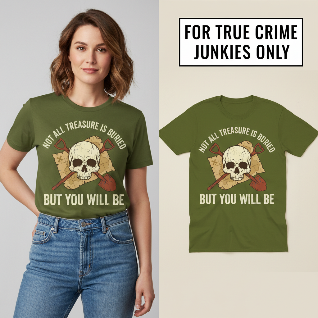 Buried Treasure Threat T-Shirt_model_flat