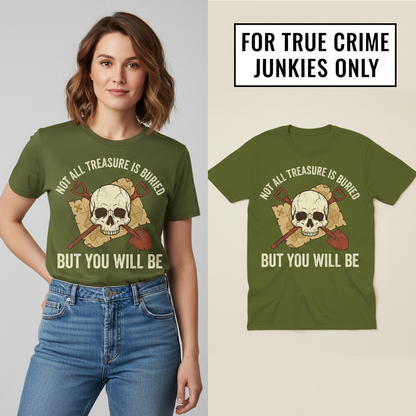 Buried Treasure Threat T-Shirt_model_flat
