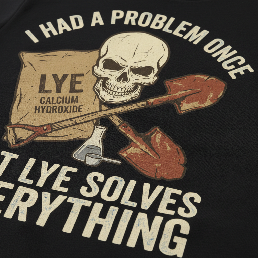 Lye Solves Everything T-Shirt__detail