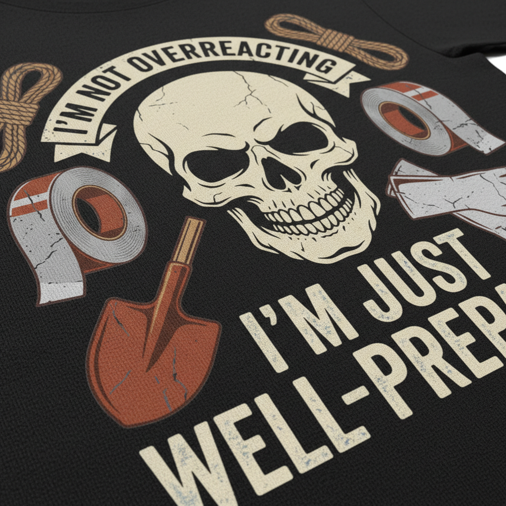 Well-Prepared Dark Humor T-Shirt__detail