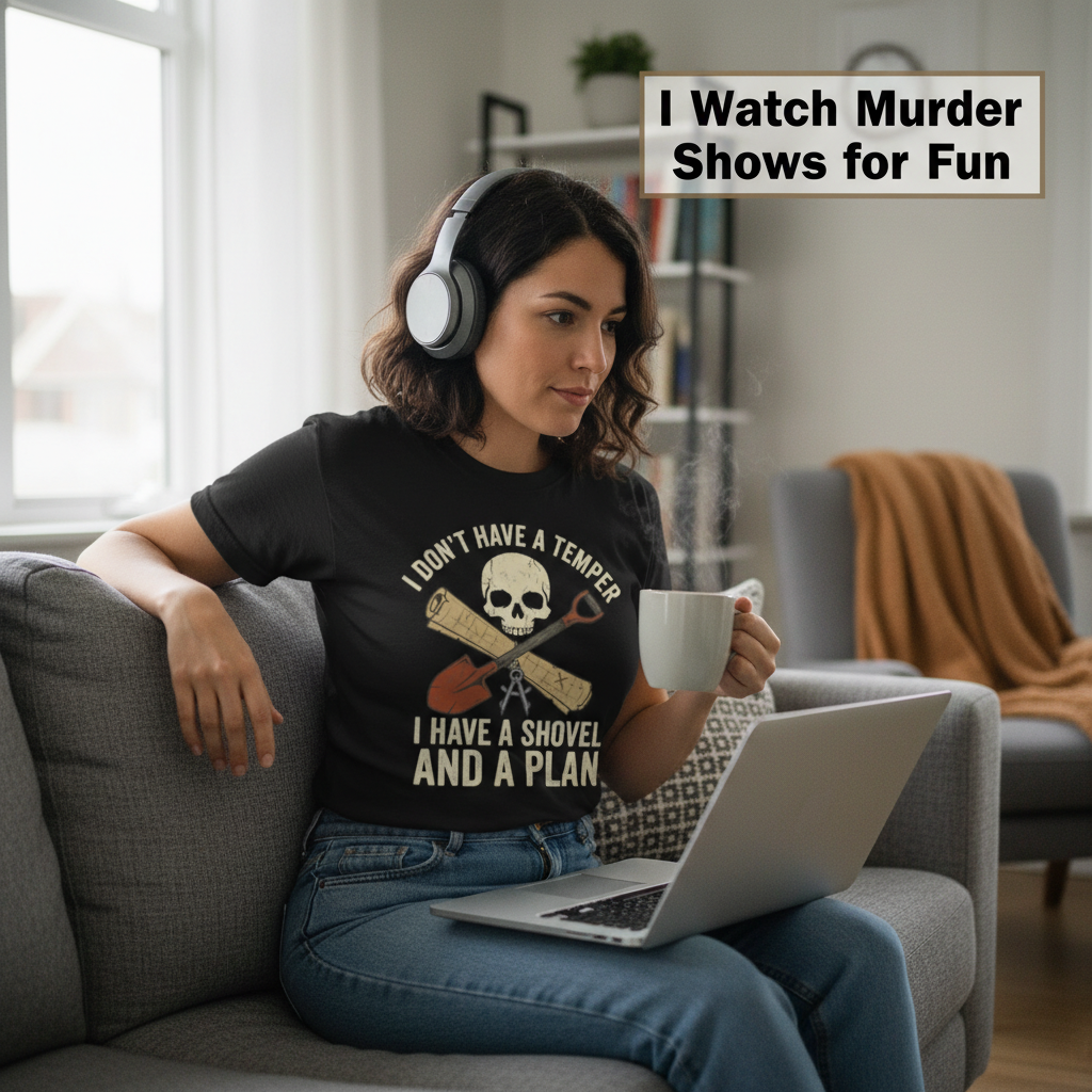 Shovel and a Plan Dark Humor T-Shirt__use