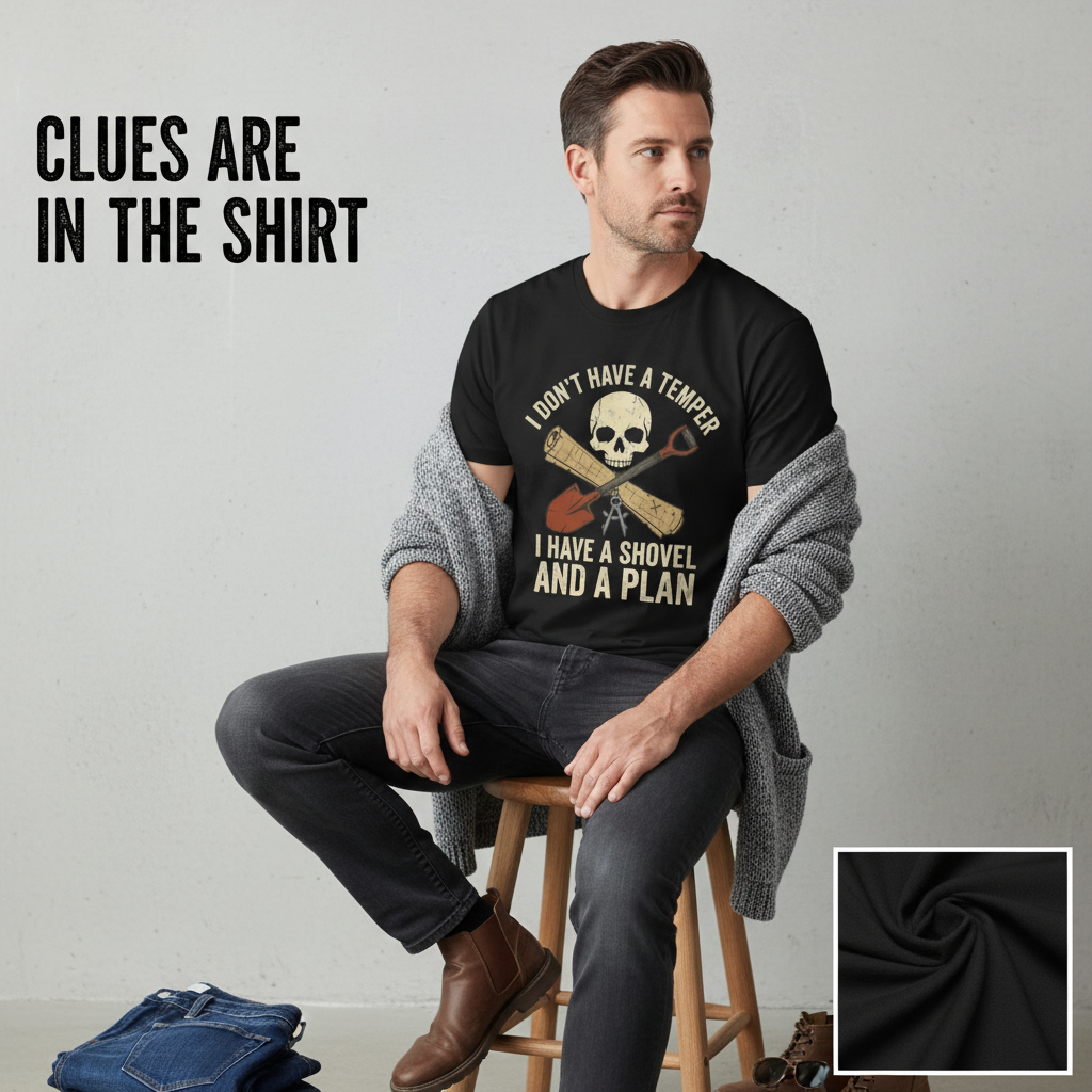 Shovel and a Plan Dark Humor T-Shirt__pair