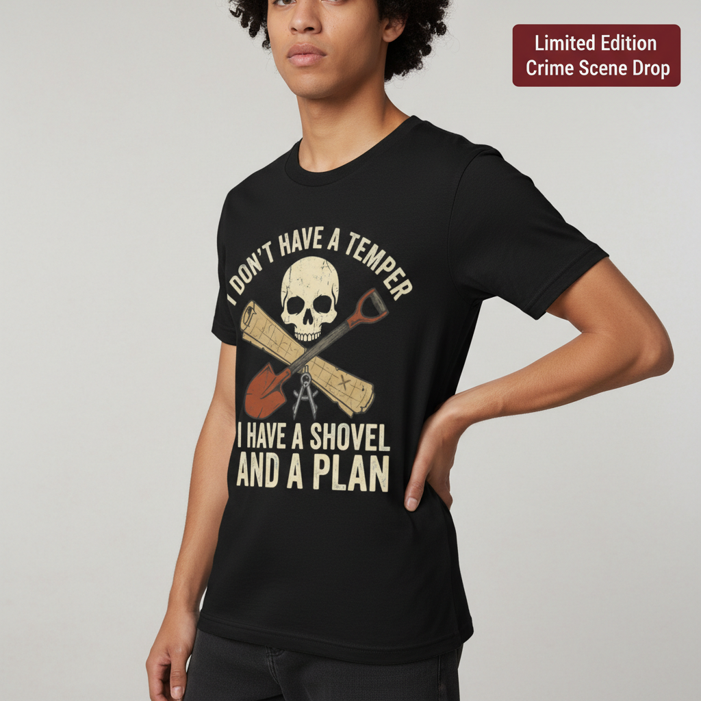 Shovel and a Plan Dark Humor T-Shirt__benefit