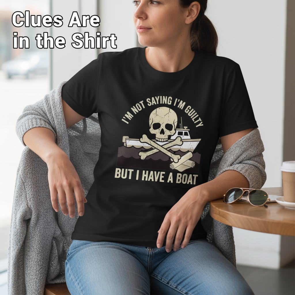 I’m Not Saying I’m Guilty Boat Humor T-Shirt__pair