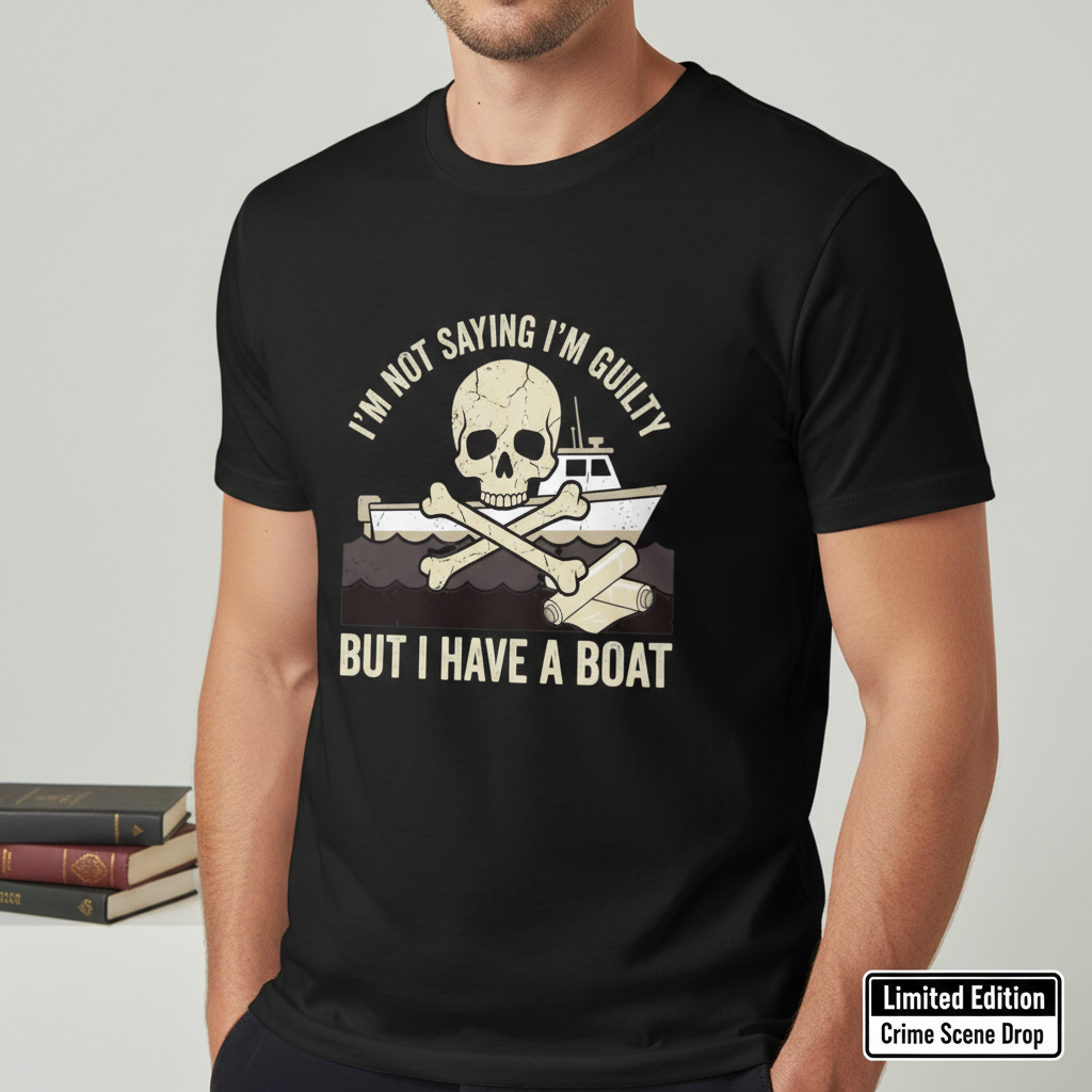I’m Not Saying I’m Guilty Boat Humor T-Shirt__space