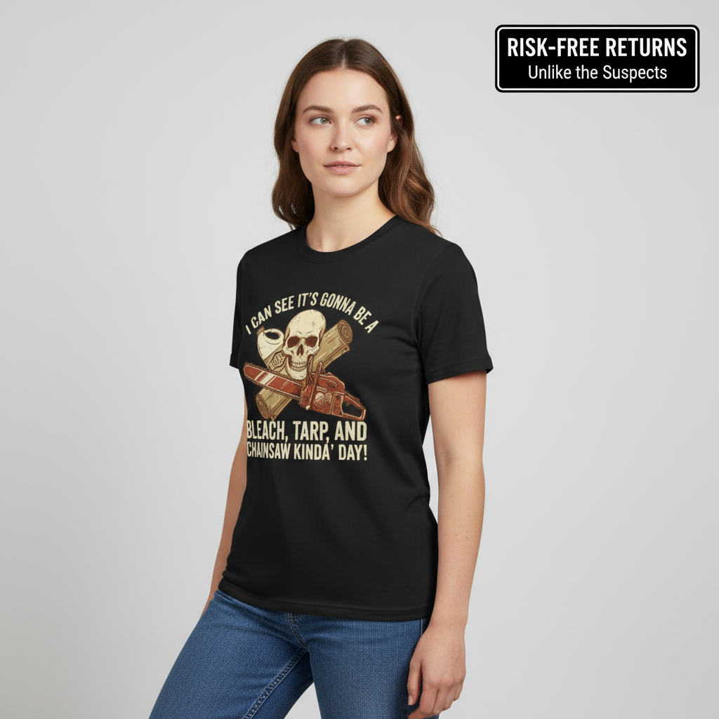 Bleach, Tarp & Chainsaw Kinda’ Day T-Shirt__benefit