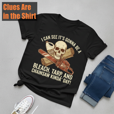 Bleach, Tarp & Chainsaw Kinda’ Day T-Shirt__pair