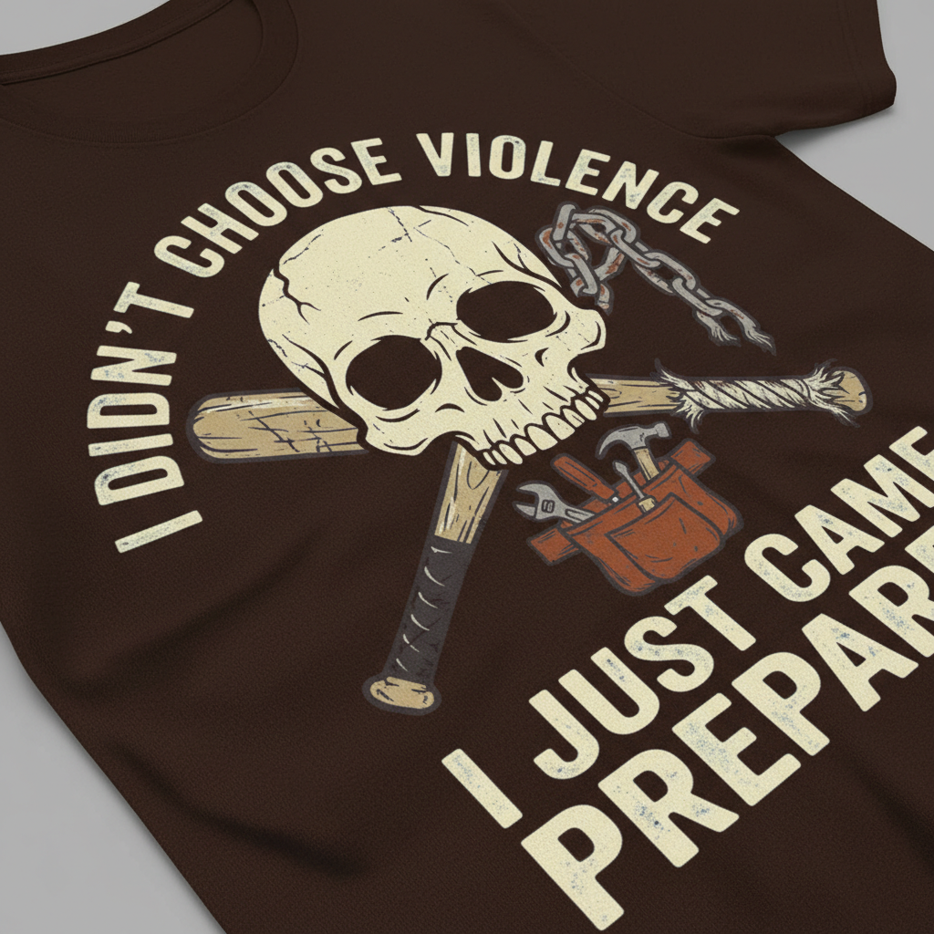 Prepared for Anything Skull T-Shirt__detail