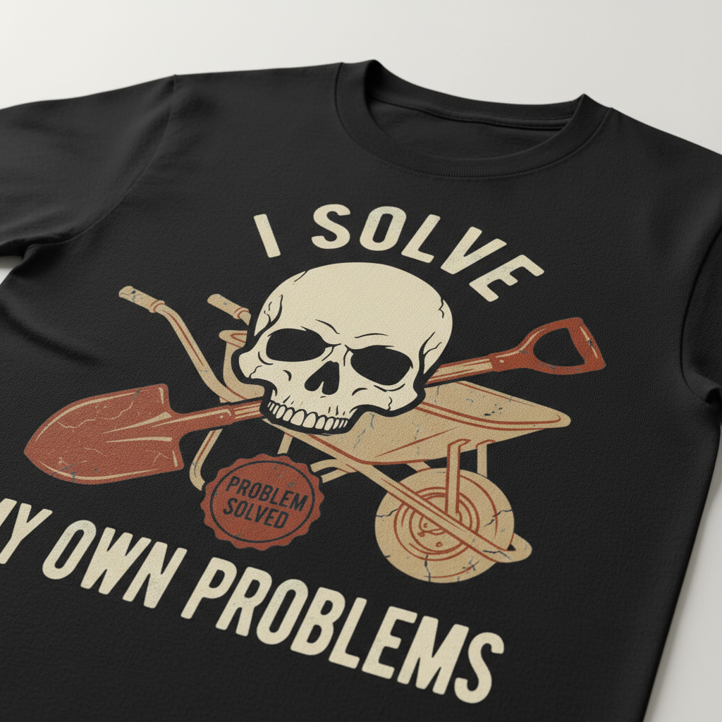 I Solve My Own Problems T-Shirt__detail