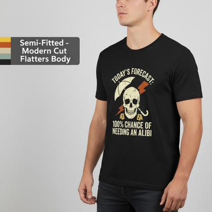 Forecast Alibi Humor T-Shirt__benefit
