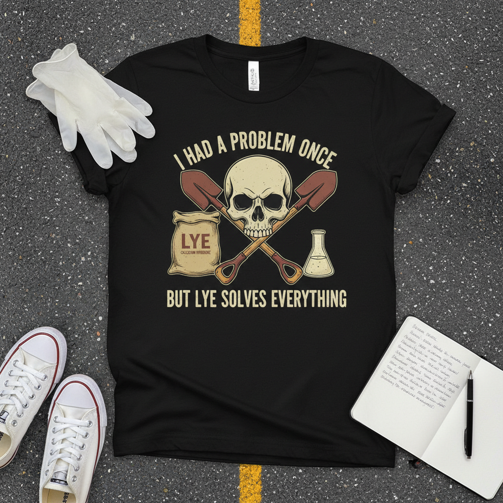 Lye Solves Everything T-Shirt_3_model