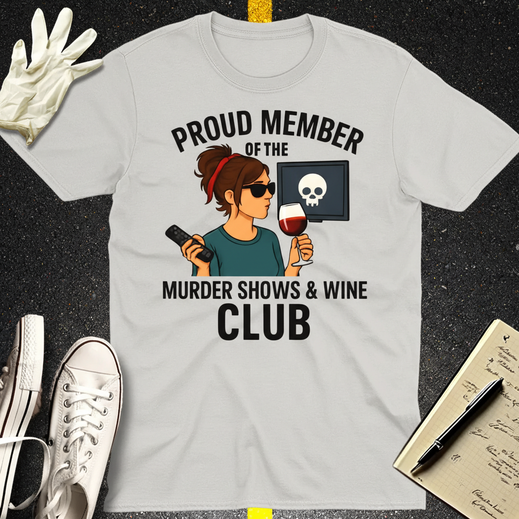 Murder Shows & Wine Club T-Shirt_3_model