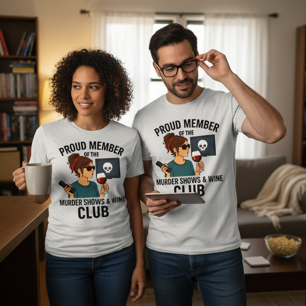 Murder Shows & Wine Club T-Shirt_dual_lifestyle