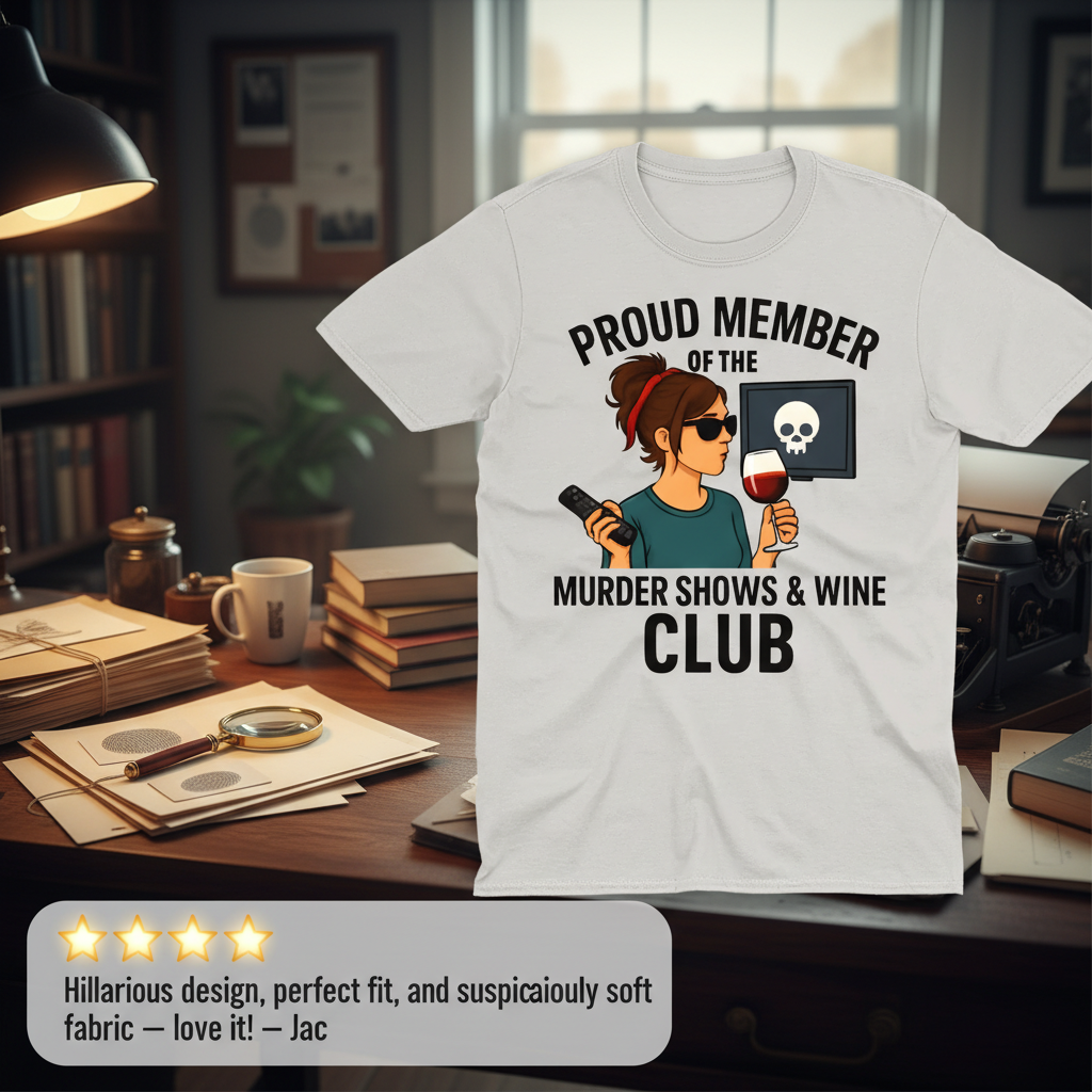 Murder Shows & Wine Club T-Shirt_review_5star