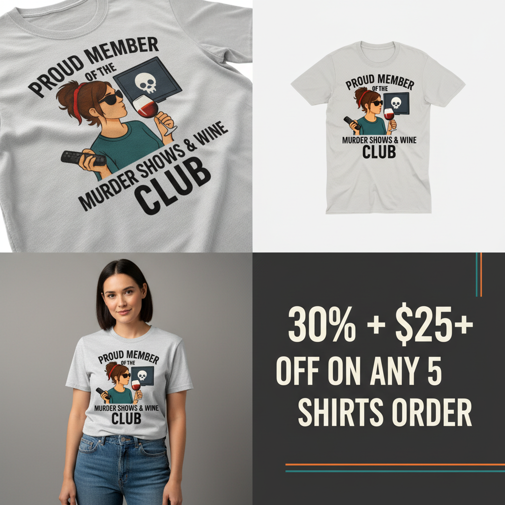 Murder Shows & Wine Club T-Shirt_4_panel