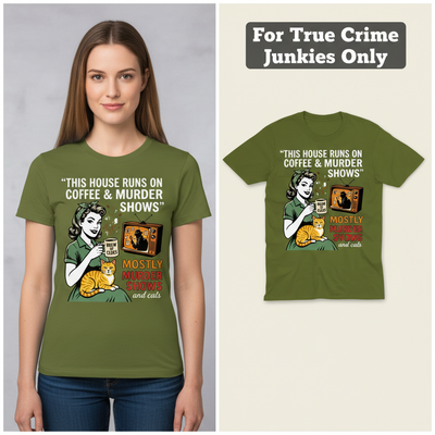 Coffee & Murder Shows T-Shirt_model_flat