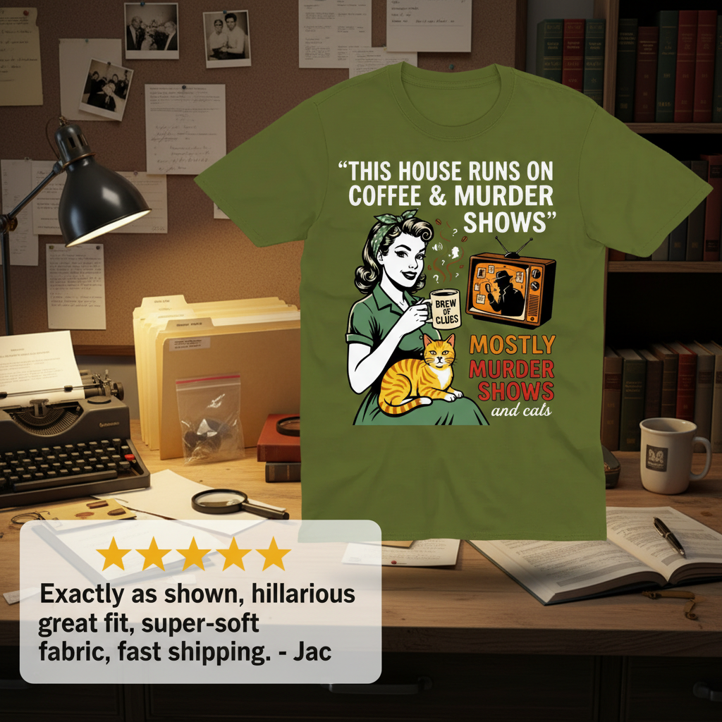 Coffee & Murder Shows T-Shirt_review_5star