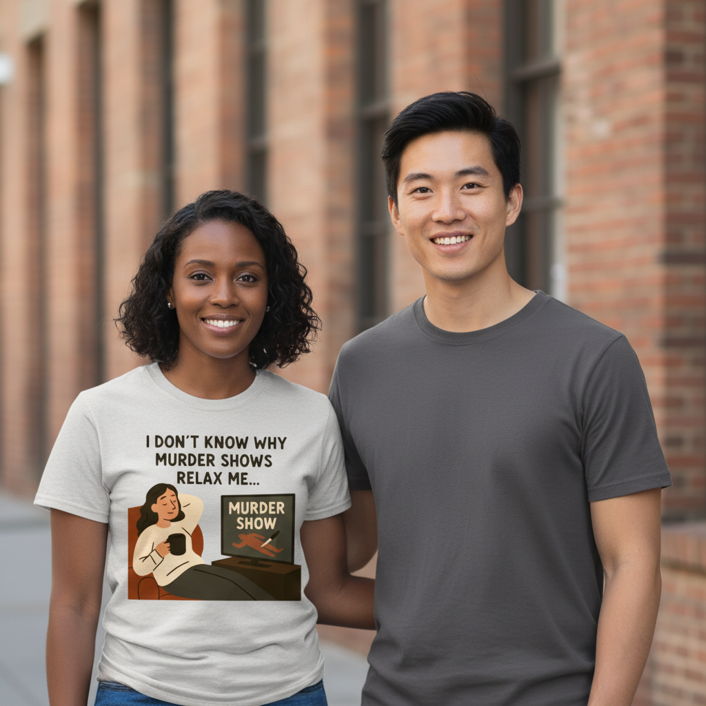 Murder Shows Relax Me T-Shirt_dual_lifestyle