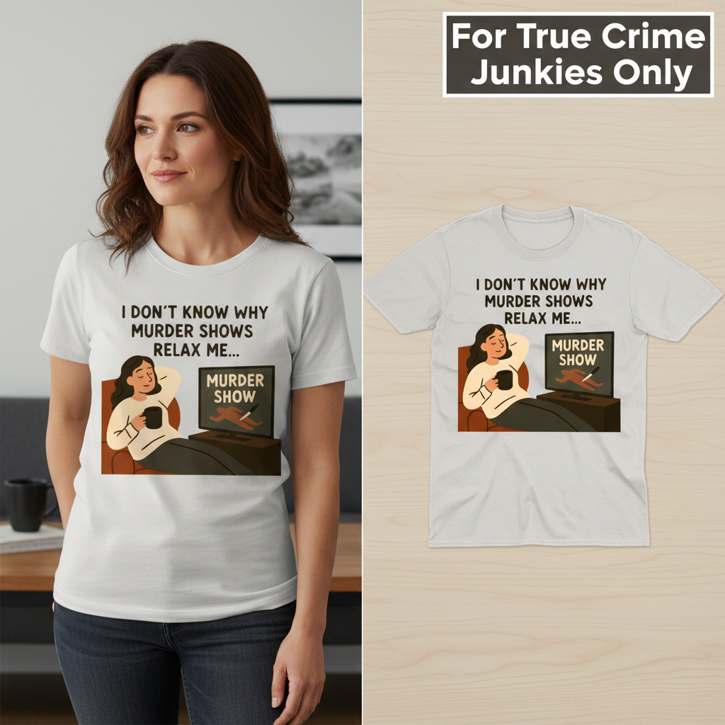 Murder Shows Relax Me T-Shirt_model_flat