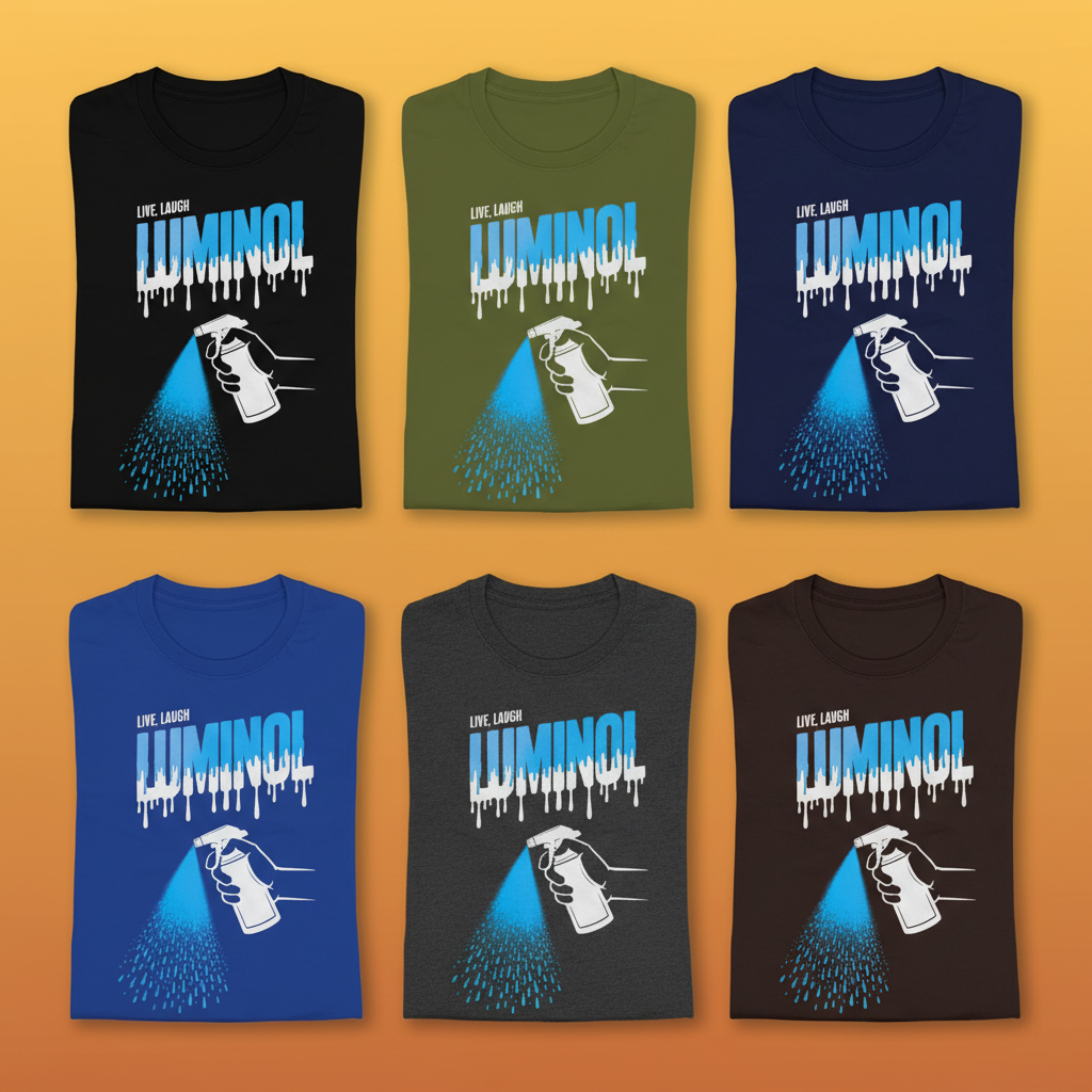 Let’s Glow Luminol T-Shirt_6color_grid
