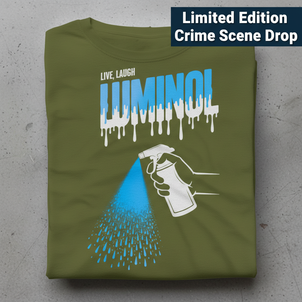 Let’s Glow Luminol T-Shirt_stacked_flatlay