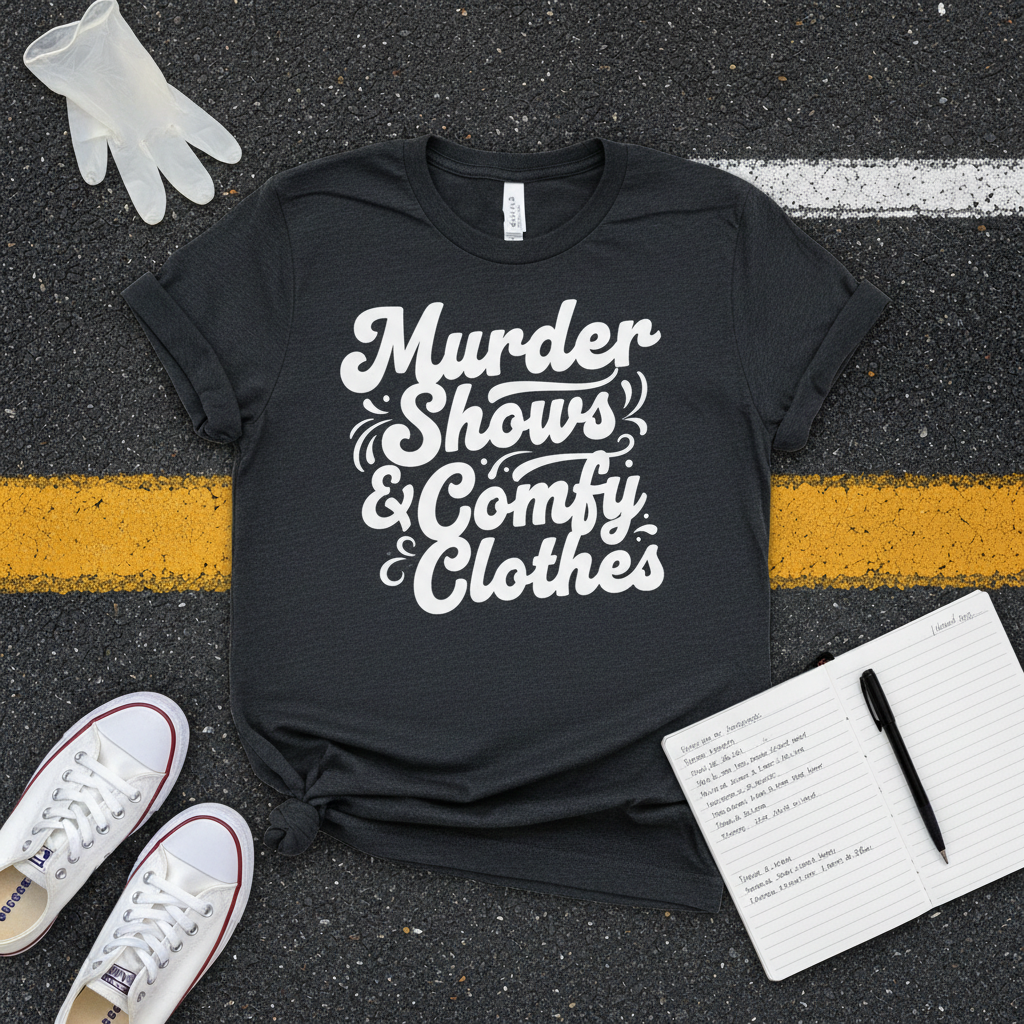 Murder Shows & Comfy Clothes T-Shirt_3_model