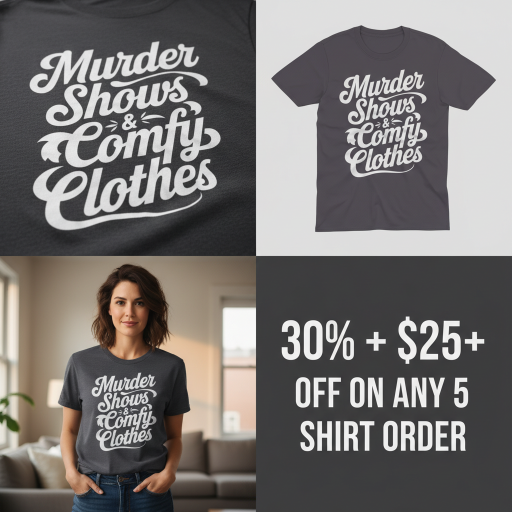 Murder Shows & Comfy Clothes T-Shirt_4_panel