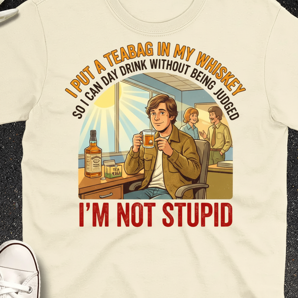 Teabag Whiskey Genius T-Shirt_3_model