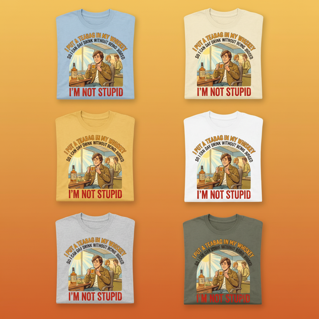 Teabag Whiskey Genius T-Shirt_6color_grid