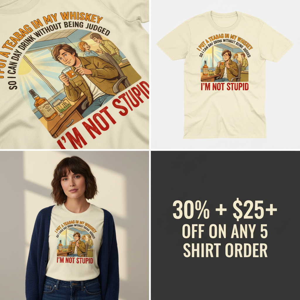 Teabag Whiskey Genius T-Shirt_4_panel