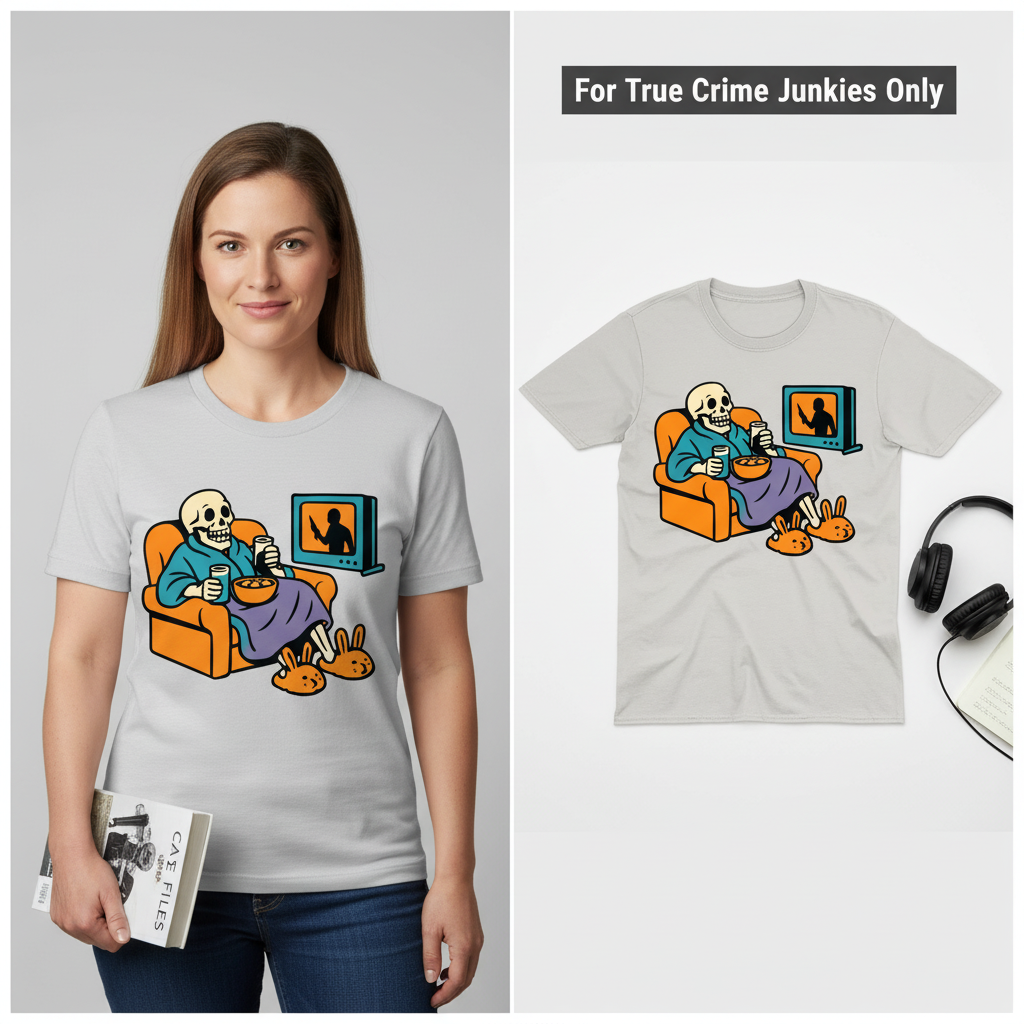 True Crime & Chill T-Shirt_model_flat