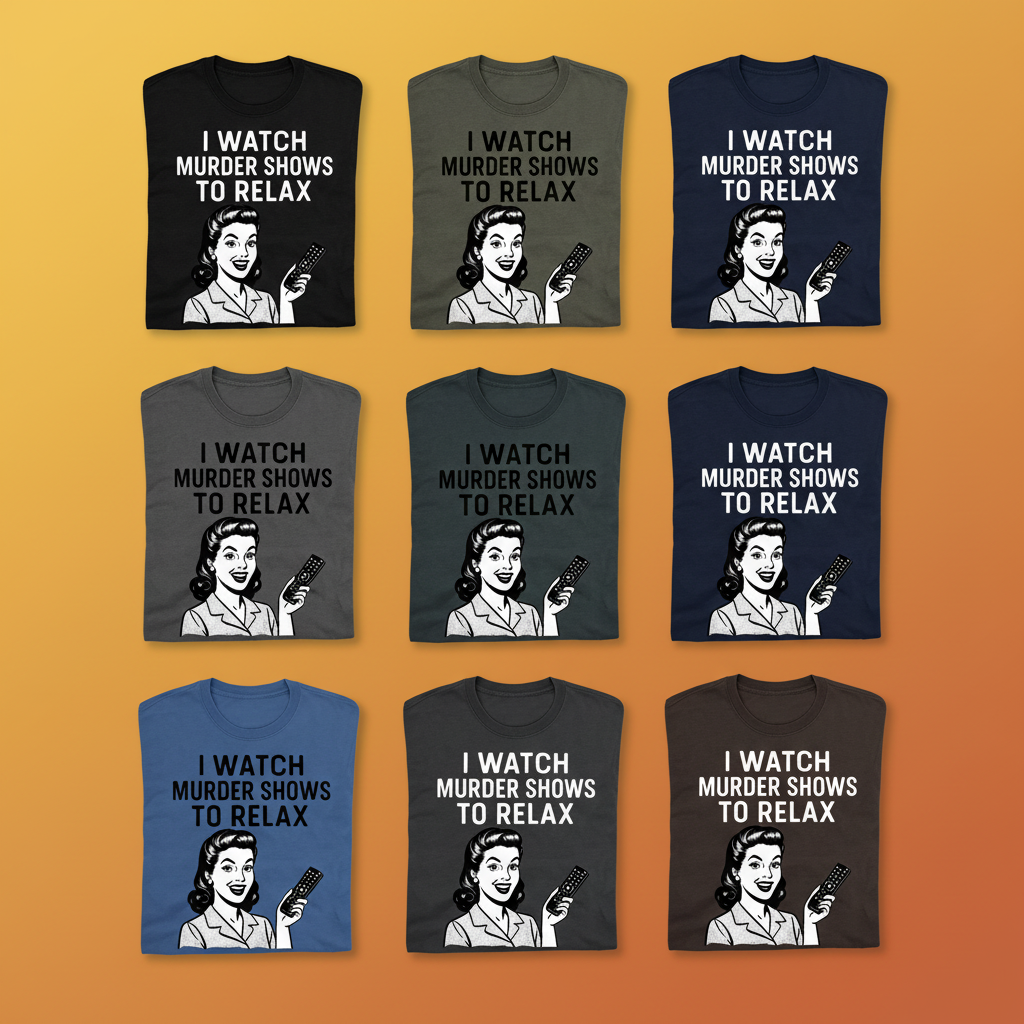 Murder Shows & Chill T-Shirt_6color_grid