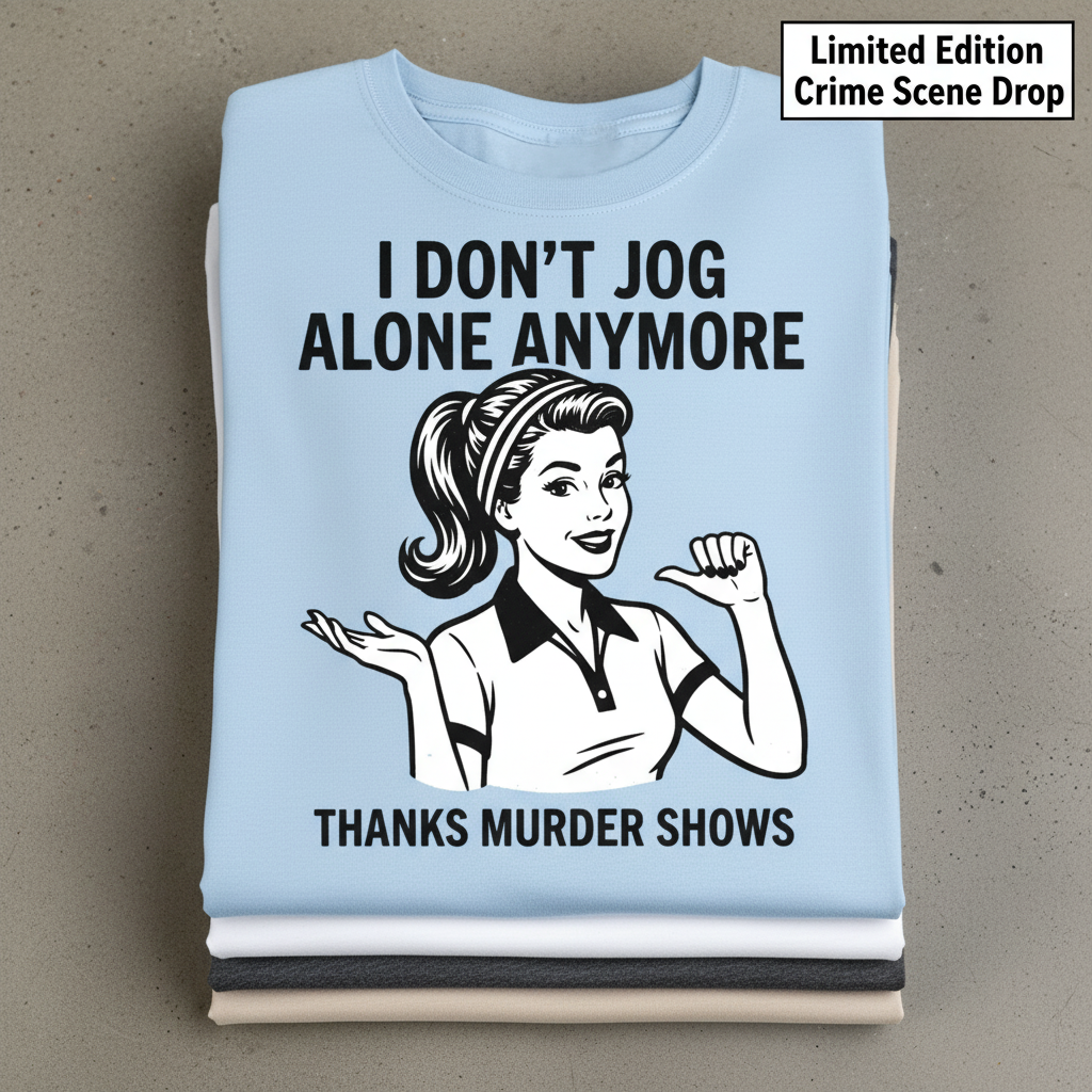 Thanks Murder Shows T-Shirt_stacked_flatlay