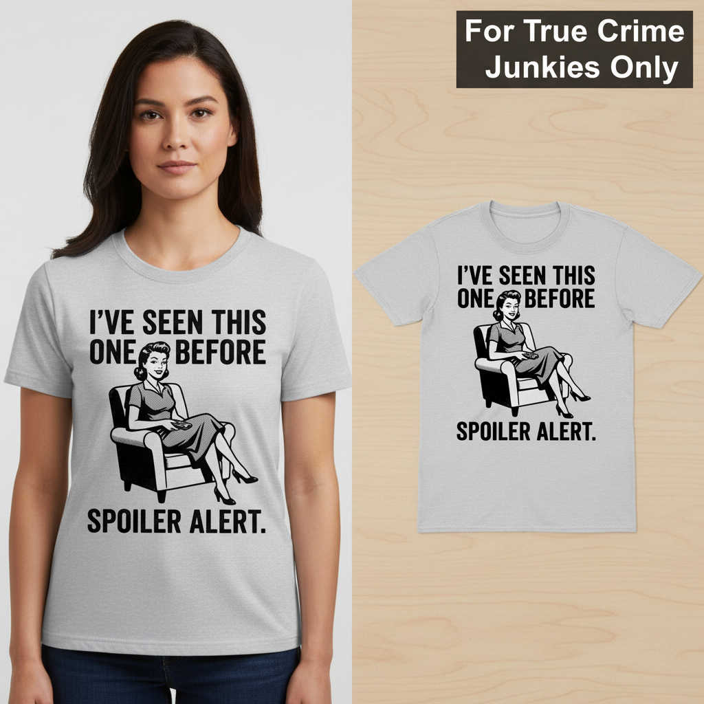 Spoiler Alert Retro T-Shirt_model_flat