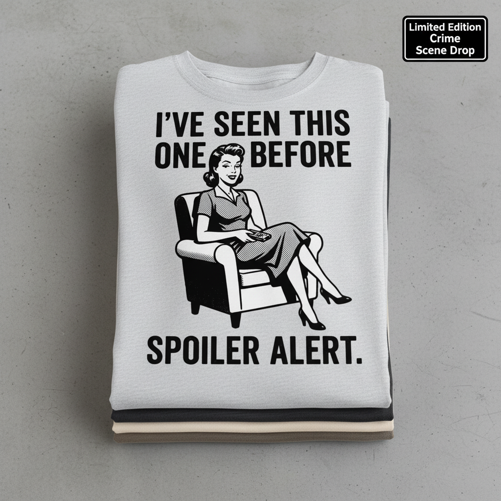 Spoiler Alert Retro T-Shirt_stacked_flatlay