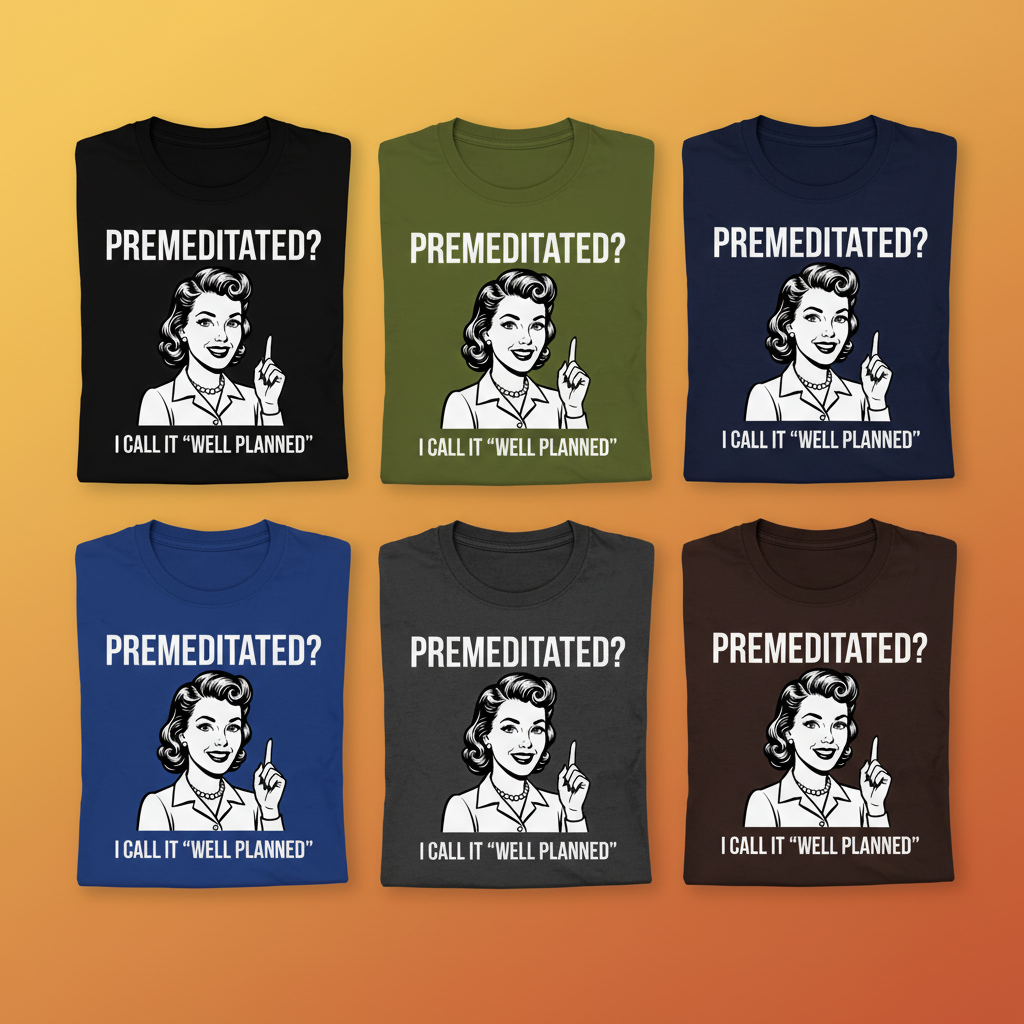 Well Planned Humor T-Shirt_6color_grid