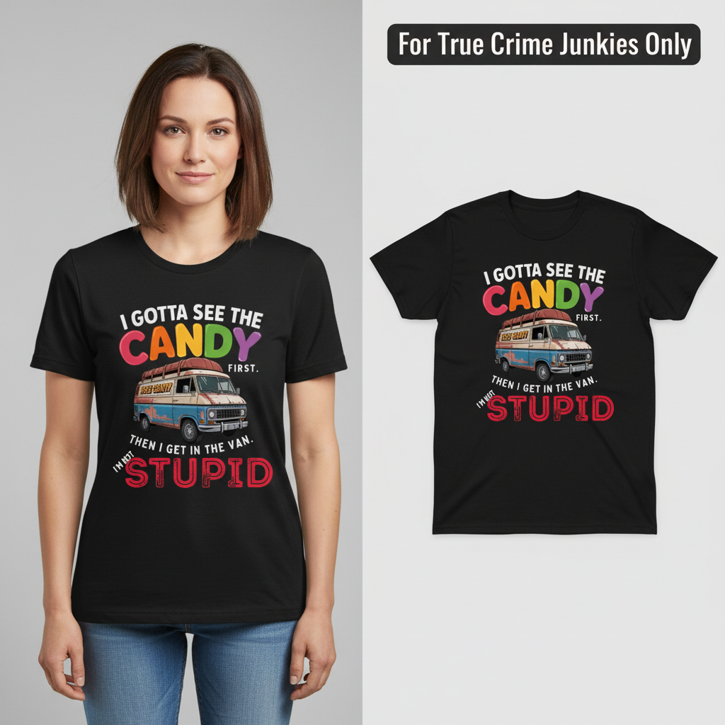 I Gotta See The Candy T-Shirt_model_flat
