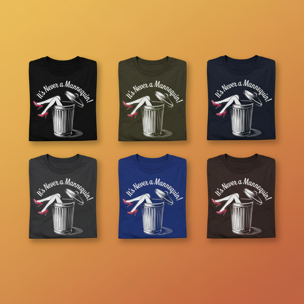 It's Never a Mannequin T-Shirt_6color_grid