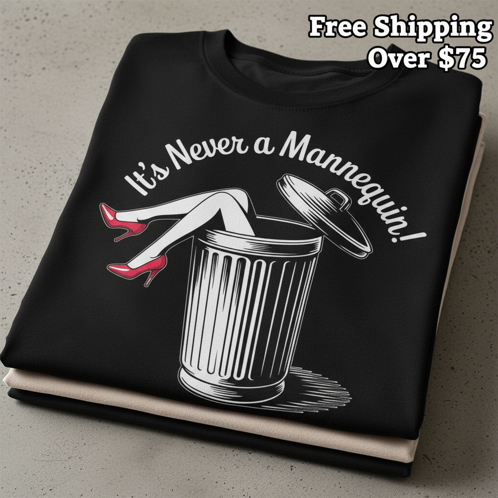 It's Never a Mannequin T-Shirt_stacked_flatlay