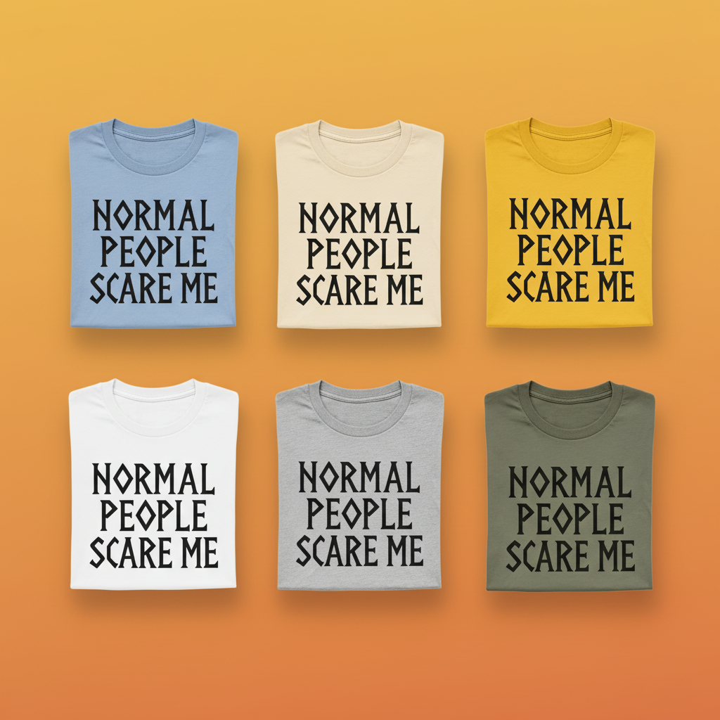 Normal People Scare Me T-Shirt_6color_grid