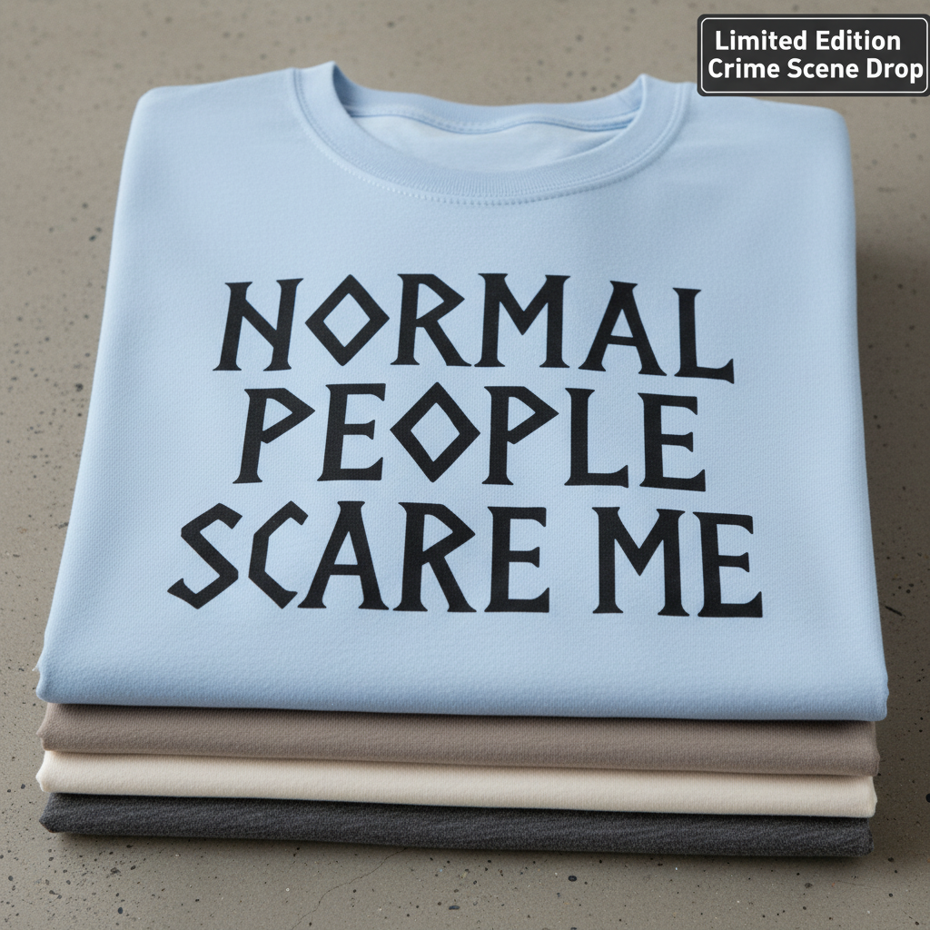 Normal People Scare Me T-Shirt_stacked_flatlay