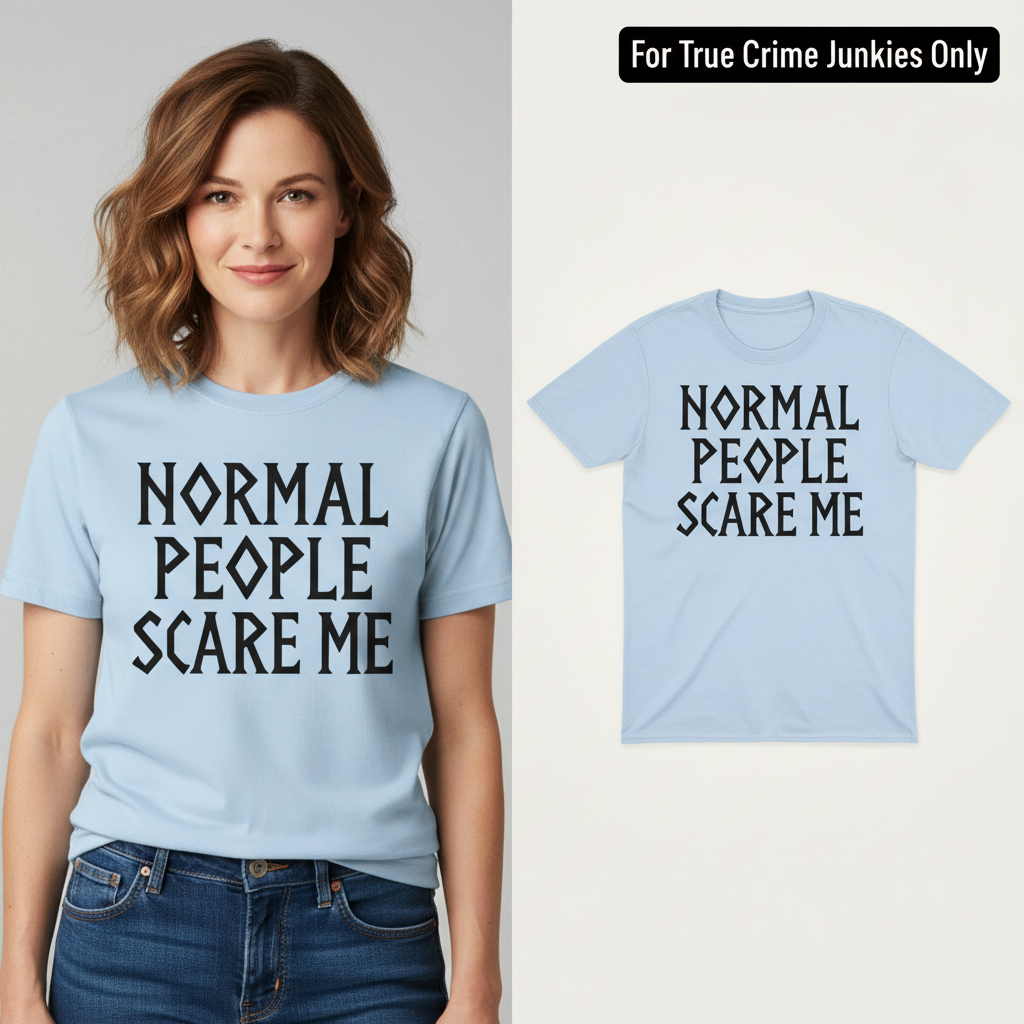 Normal People Scare Me T-Shirt_model_flat