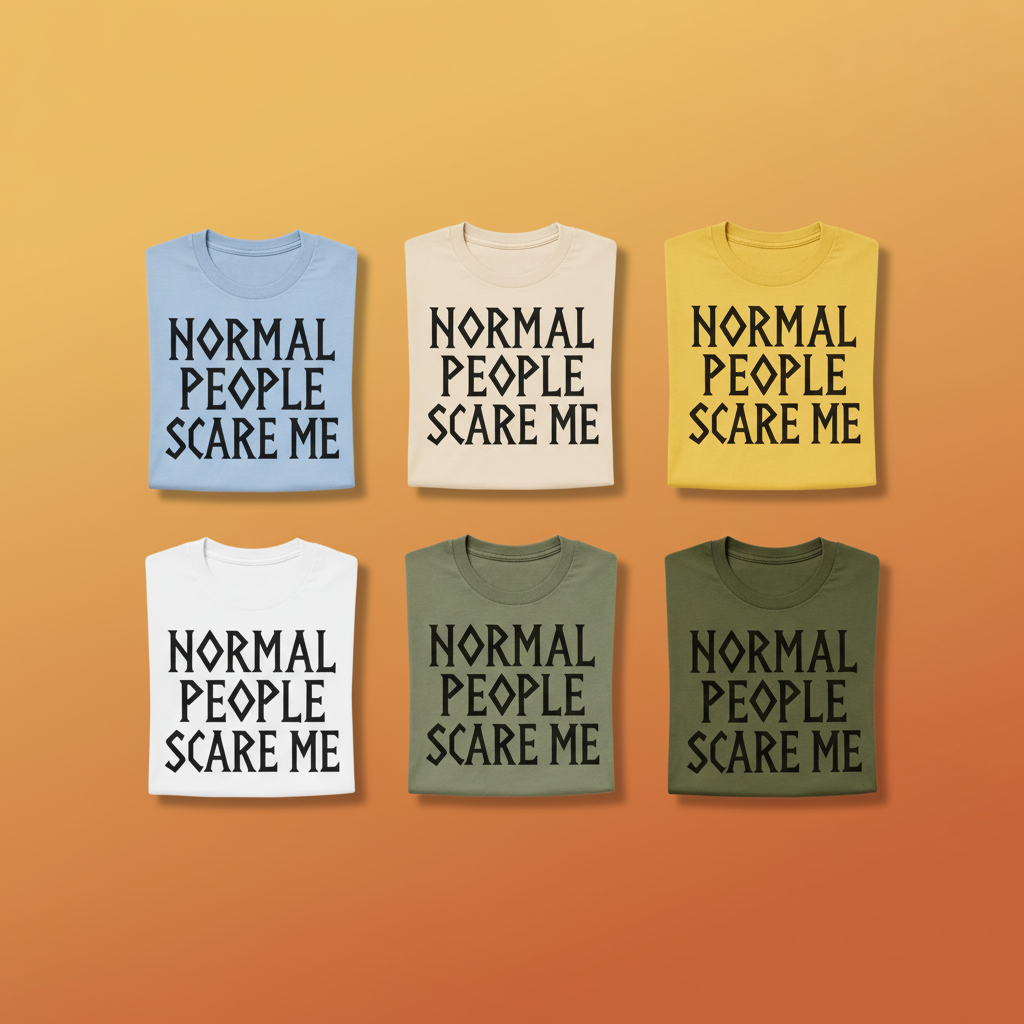 Normal People Scare Me T-Shirt_6color_grid
