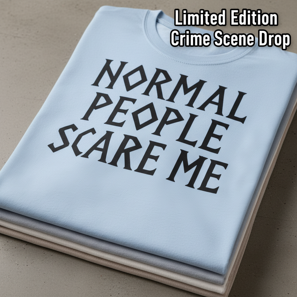 Normal People Scare Me T-Shirt_stacked_flatlay