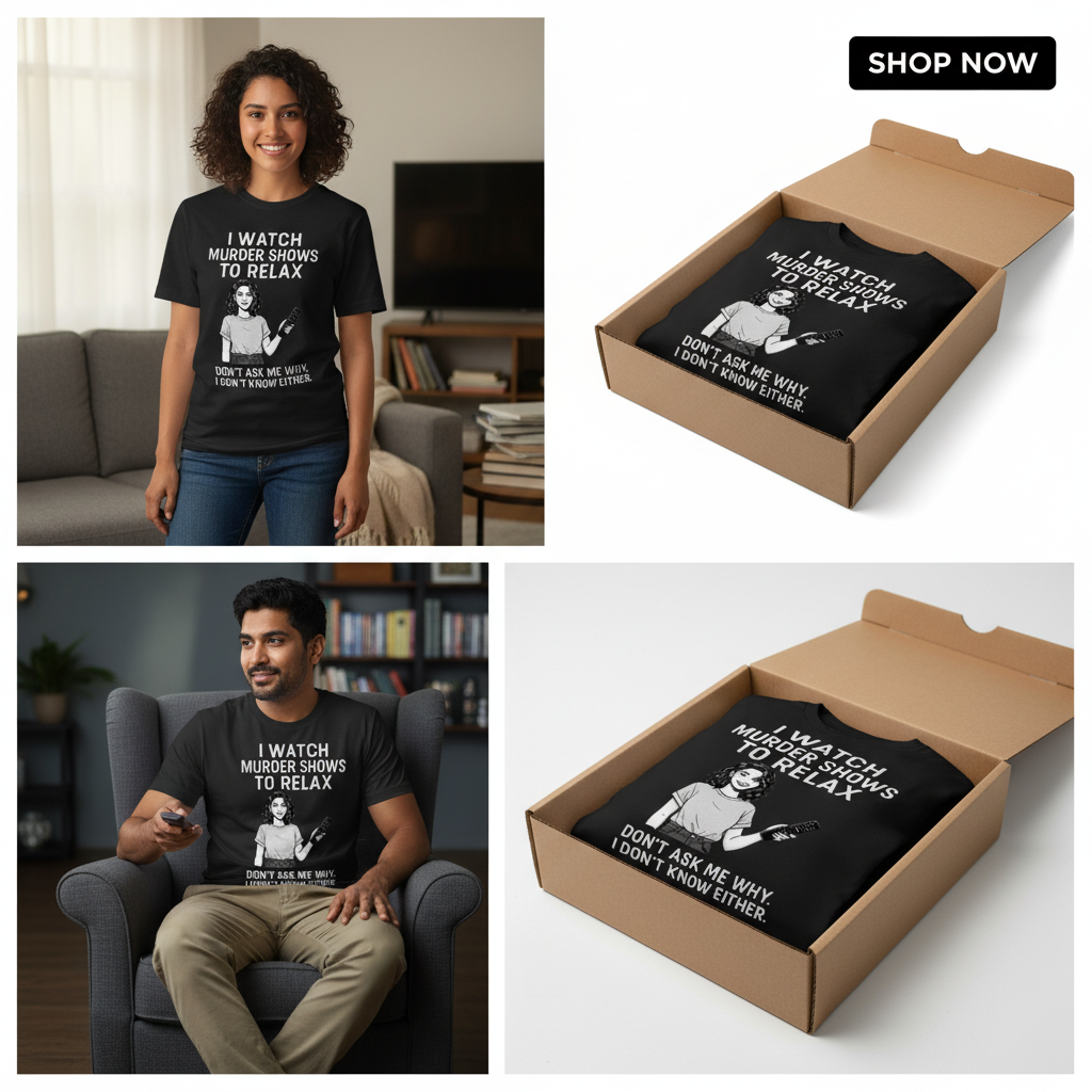 Murder Shows & Chill T-Shirt_dual_lifestyle