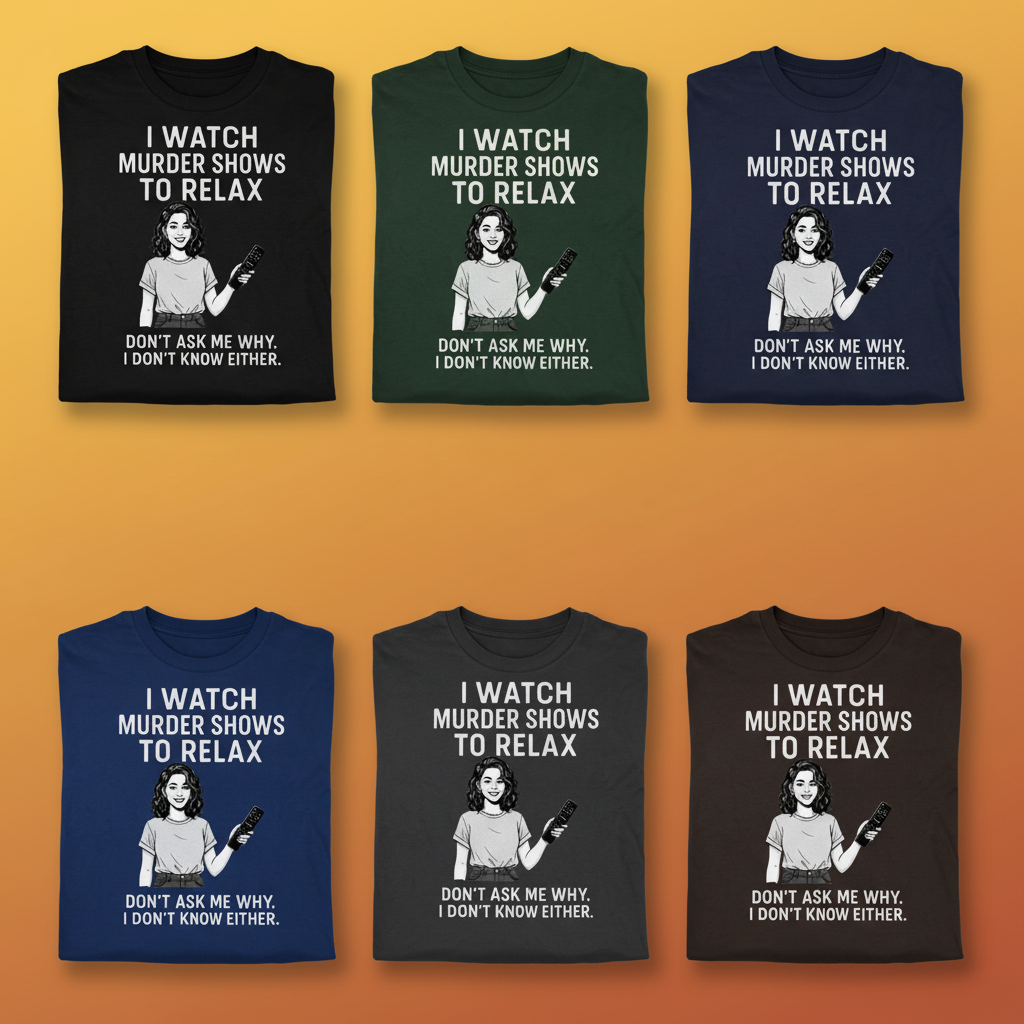Murder Shows & Chill T-Shirt_6color_grid