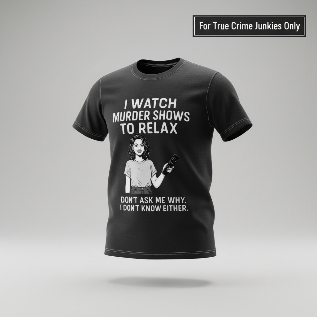 Murder Shows & Chill T-Shirt_3d_float